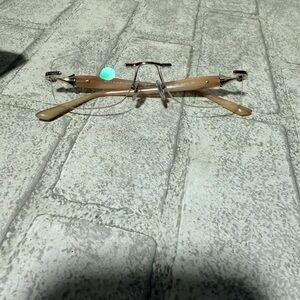 Bulgari Women's Glasses/frames in Tan and Silver